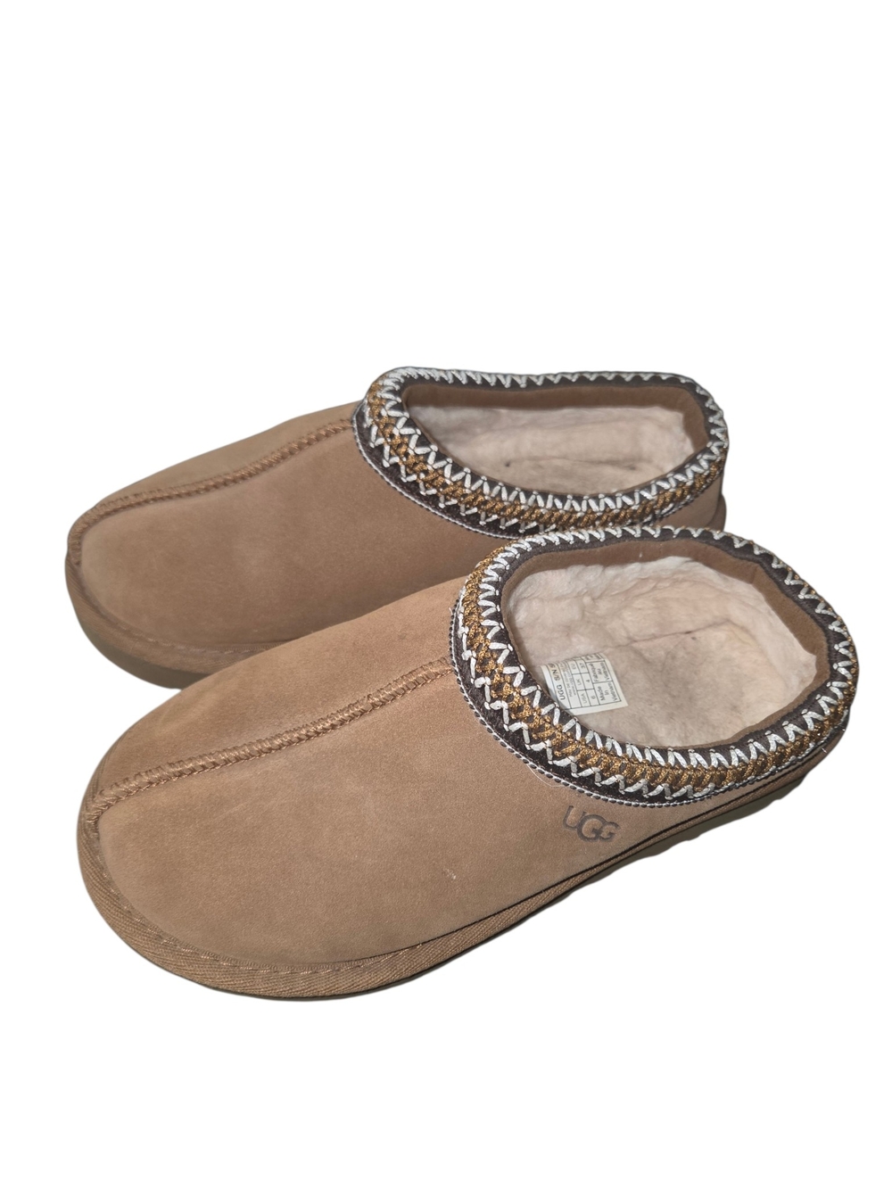 UGG Tasman 6 Cozy Suede Slip-On Slippers Shoes Mules Chestnut 37eu AUTHENTIC!